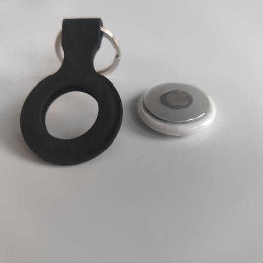 Set 1 Apple NFC AirTag Tracker mit Case Anhänger Silikon Schutzhülle Schlüsselanhänger schwarz