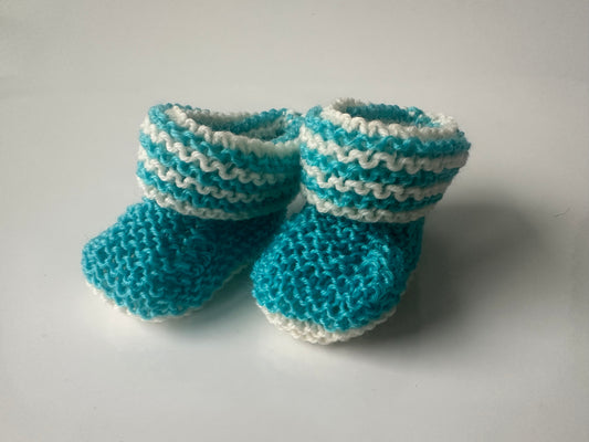 1 paar Baby Socken new born Modell "Lars" Wollmix braun homemade Schweizer Manufaktur