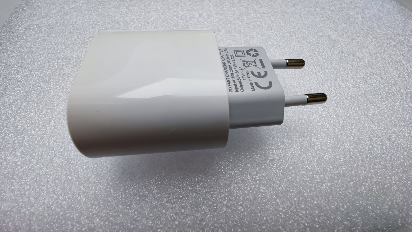 USB-C power adapter 2-pin power plug max. 20W